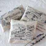 Set Of 3 Lavender Sachets Cushion Vintage French..